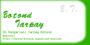 botond tarpay business card